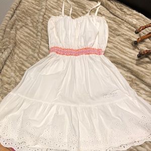 Very Cute White Cotton Guess Dress for Girl